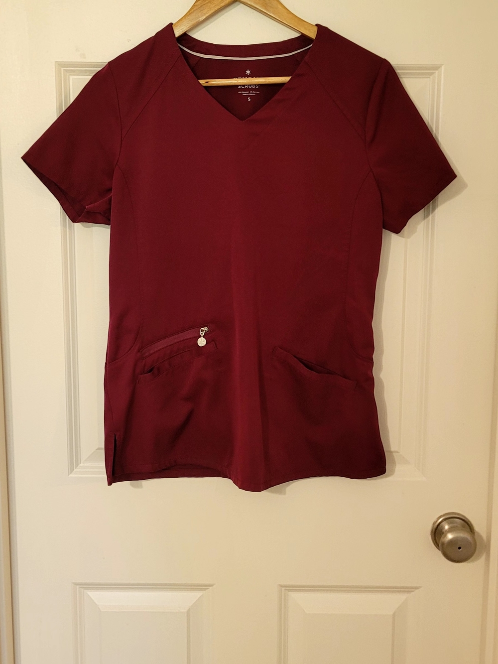 Beyond Scrubs, Burgundy, Faith Top, Serena Bottom- Harmony Collection, Small - Picture 3 of 16